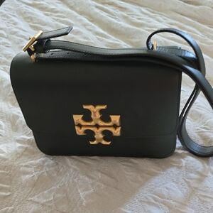 Tory Burch Black Crossbody Bag with Gold Accents